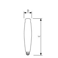  1000 W Single Contact Mogul Screw E-25 Clear
