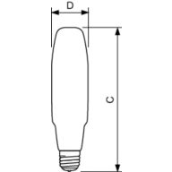  250 W Single Contact Mogul Screw ED-18 Clear