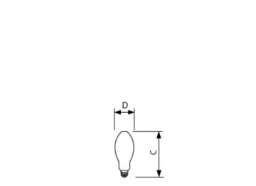  100 W Single Contact Medium Screw BD-17 Clear