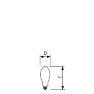  175 W Single Contact Medium Screw BD-17 Clear CCT of 4000K