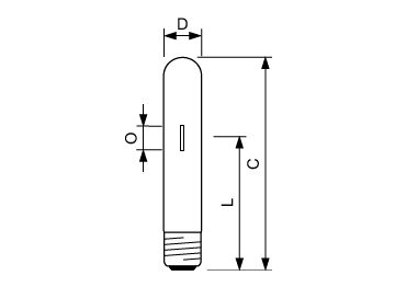 Dimension Drawing (with table) - HPI-T Plus 400W/645 E40 1SL/12
