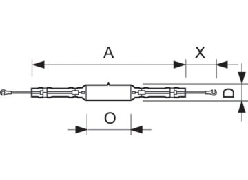 Dimension Drawing (with table) - MASTER MHN-LA 1000W/956 230V XWH