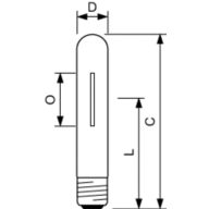Dimension Drawing (with table) - MST SON-T APIA Plus Xtra 100W E40 1SL/12