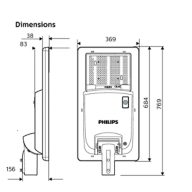 Dimension Drawing (without table) - BRP710 LED30 WW MR HY FDIM50 SOLAR
