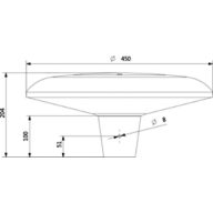 Dimension Drawing (without table) - BGP301 LED25 NW 12V 4M 7011