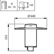 Dimension Drawing (without table) - BDP512 LED24/727 DM32 II DGR 60P