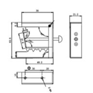 ZGP312 1&3LED Mounting Clip Dimensional Drawing